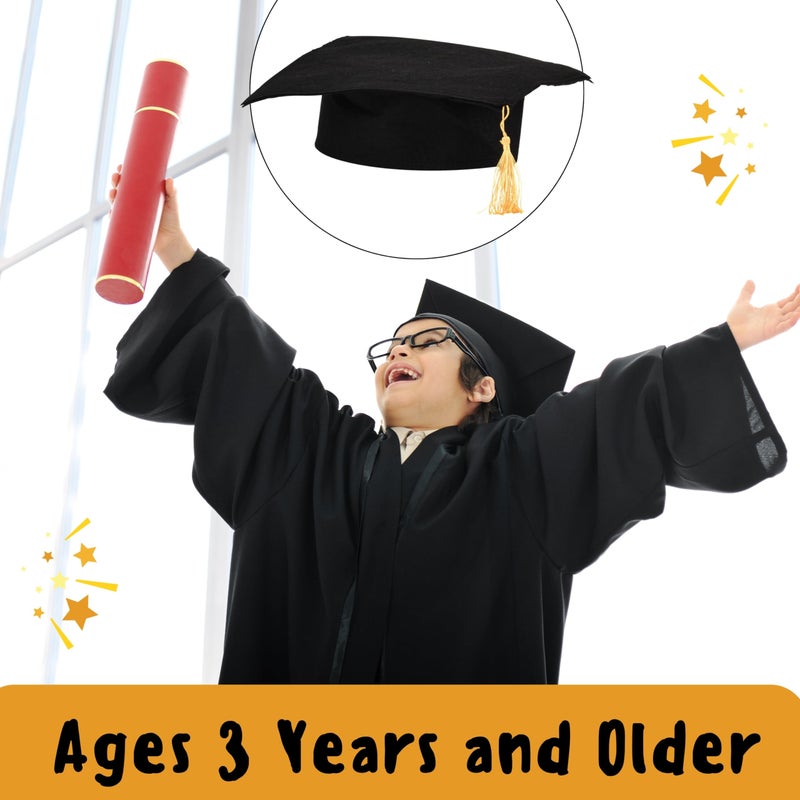 U.S. Toy U. S. Toy Kindergarten Black Graduation Caps w/Gold Tassel, Preschool Graduation Cap for Boys and Girls, Customizable, Teacher Supplies, 12-Pack, 3 Years & Older - Image 5